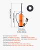 VEVOR Industrial Concrete Sprayer with Wheeled Cart, 14L Stainless Steel Sprayer, Heavy Duty Tri-Poxy Pump Sprayers, 52cm Wand, 1.2m & 3m Hoses