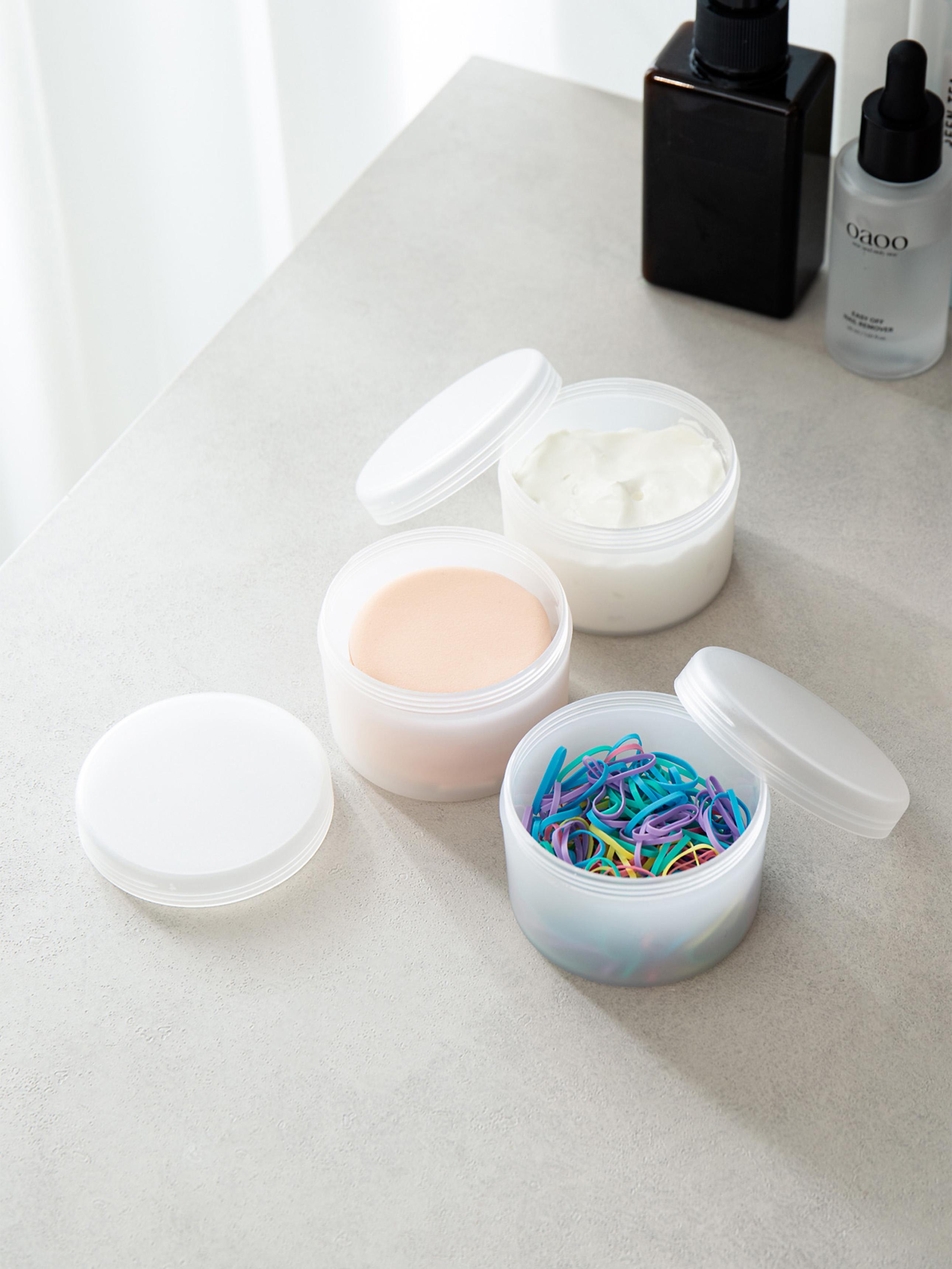 Round Multi-Purpose Cream Jar Set 100ml (3-Pack) 1ea