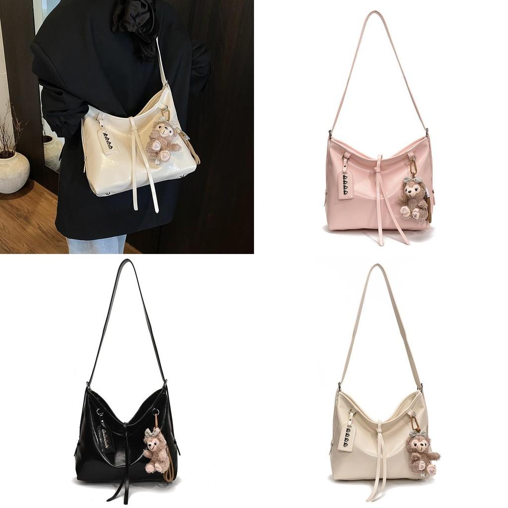 Duffy Pendant Large Capacity Pu Shoulder Bag For Women With Inner Zip Pocket For Work