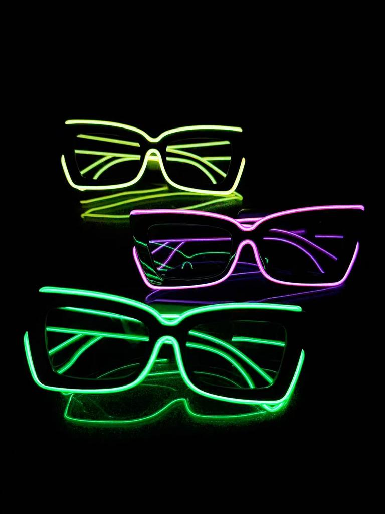 Wireless EL luminous glasses LED disco flash sunglasses for KTV bar concert atmosphere online celebrity