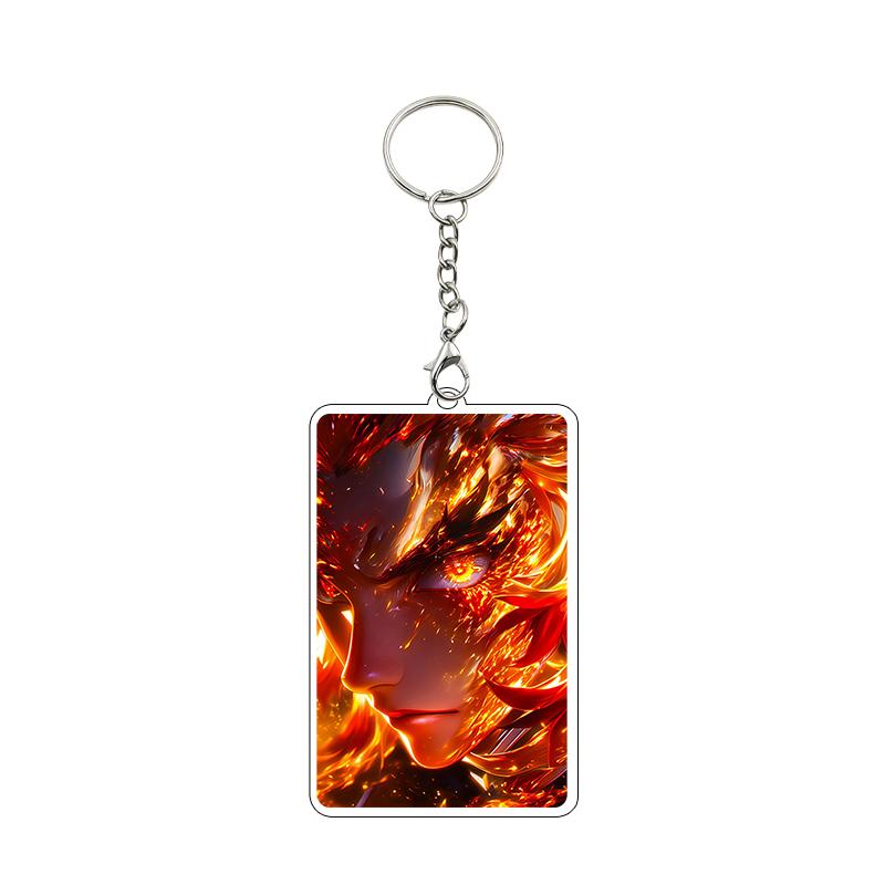 Anime Nezuko Agatsuma Zenitsu Kanroji Mitsuri Cartoon Cool Acrylic Keychain Accessories Figure Pendant Charm Decor Gifts Toys