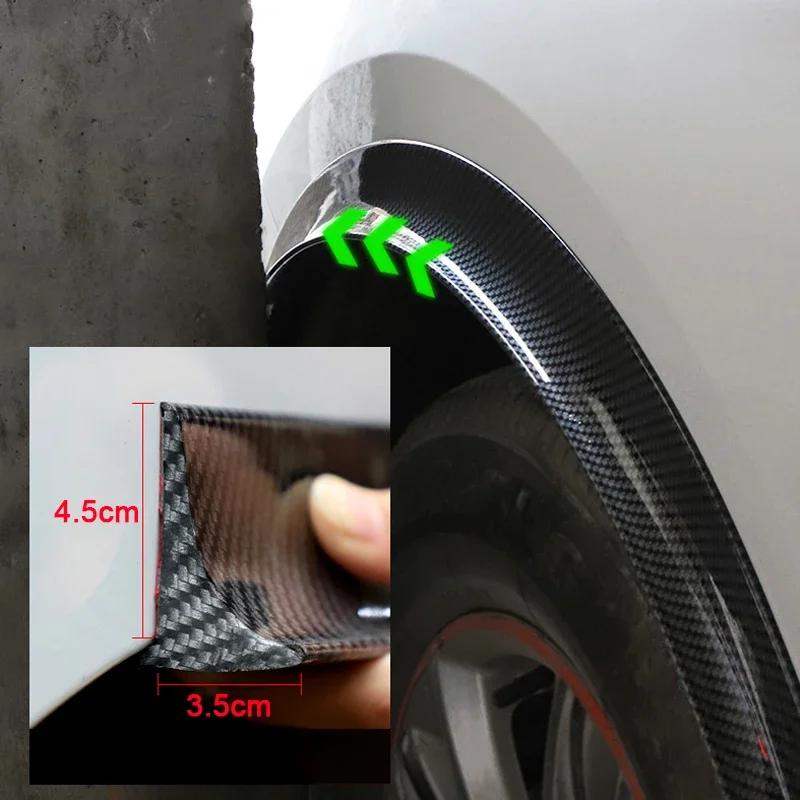 2/3.5/4.5cm*1.5M Car Fender Flares Arches Wing Extenders Wheel Eyebrow Anti-collision Strip Mudguard Lip Cover Scratch Proof