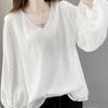 Spring and Summer Small Shirt High-end Chiffon Top Plus Size Feminine Charm