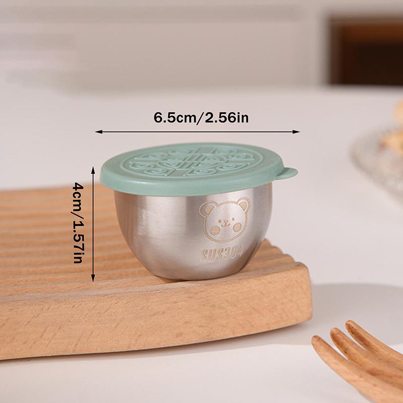 Barbecue Dipping Cup Stainless Steel Dipping Sauce Cup Outdoor Portable Seasoning Dish Salad Jam Cup Western Seasoning Dish