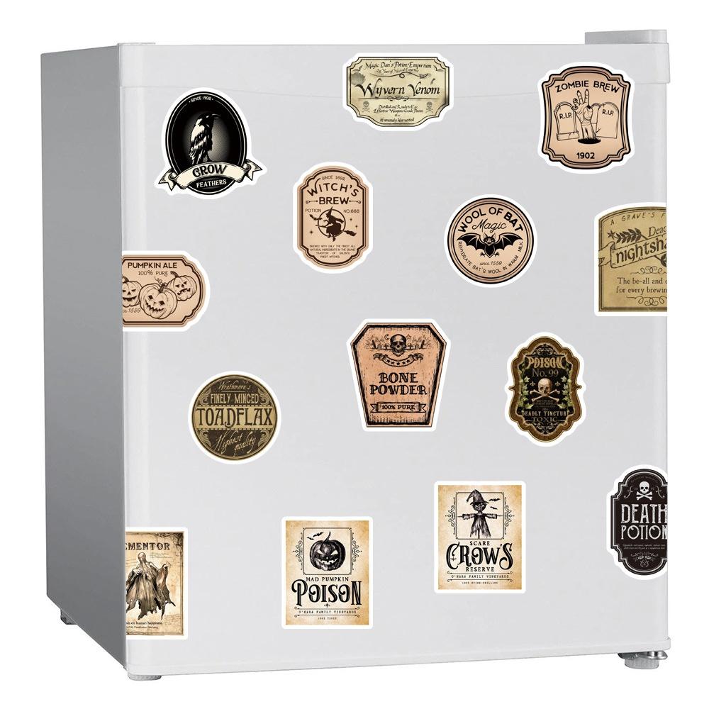 10/50pcs Horror Retro Apothecary Stickers Potion Label Graffiti Stickers for DIY Luggage Laptop Skateboard Motorcycle Bicycle Stickers