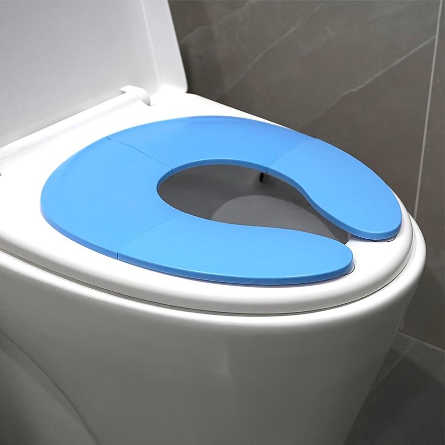Portable & Foldable Youngsters Potty Seat with Non-Slip Suction Cups - Fit for Travel, Boys & Girls RV Toilets синий