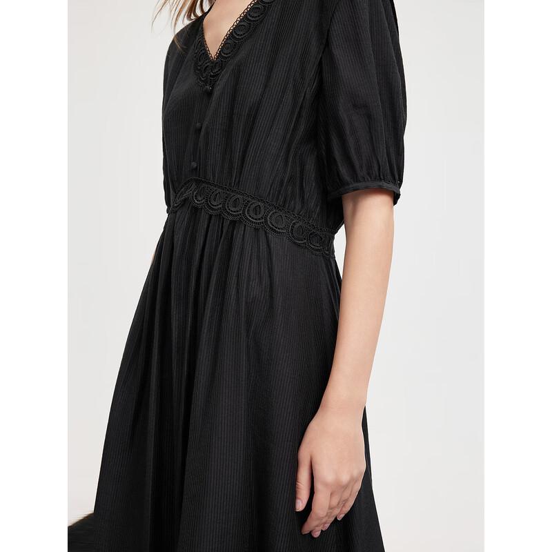 ELLE Women's V-Neck Slimming Mini Dress