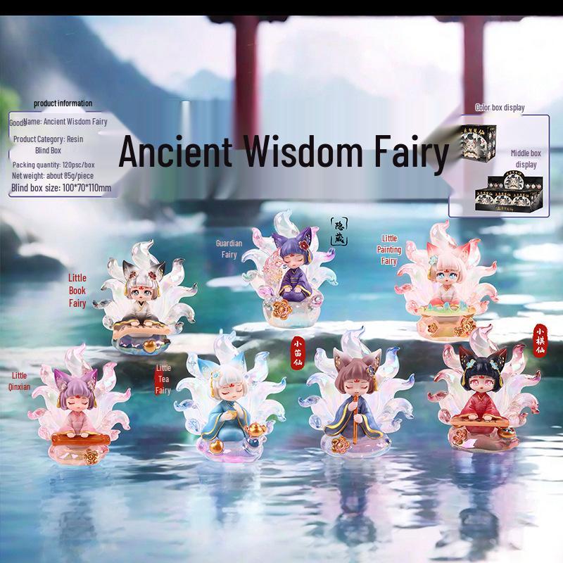 

Куклы-сюрпризы Девятихвостая лиса Тушань - Модные маленькие лисички-украшения, Креативный подарок на день рождения для девочек Blind Box Figure Series