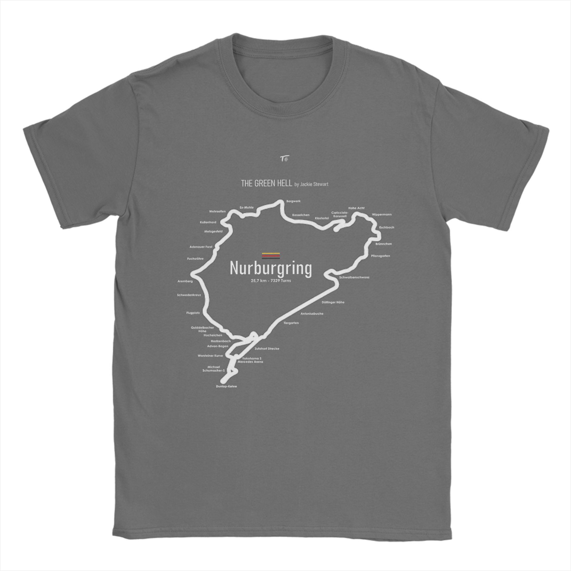 

The Nurburgring Nordschleife T-Shirt Summer Hip Hop T-Shirts Men s Cotton O-Neck Clothes Short Sleeve Streetwear Tshirt M