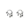 Cool Star Hoop Earrings Temperament Star Earrings Exquisite Pentagram Tassel Earrings  Party