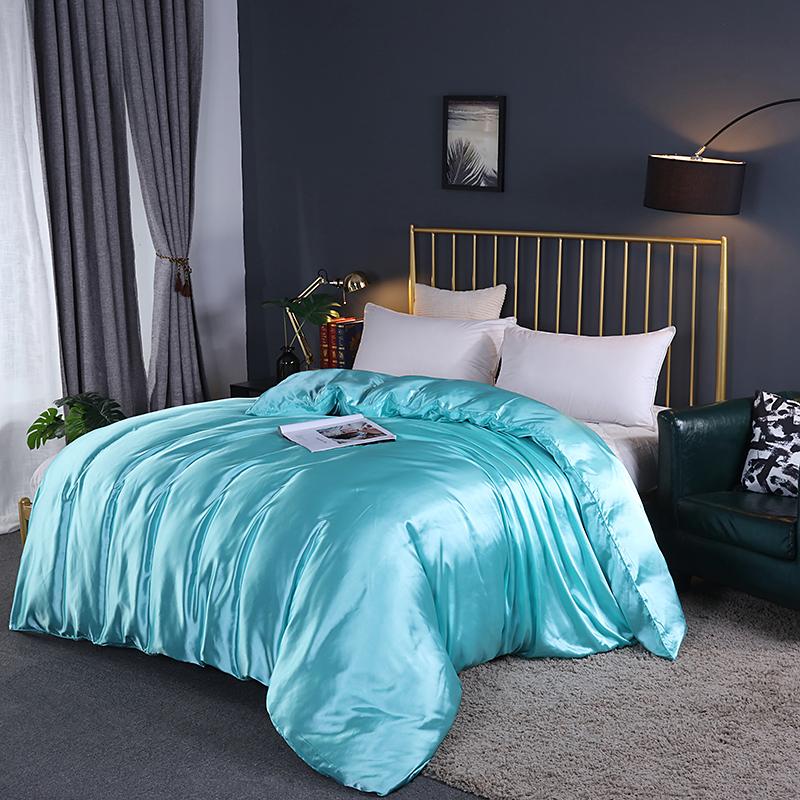Luxury High Quality Satin Duvet Cover Rayon Quilt Cover High Density Fabric Duvet Cover Supple High Waterfall