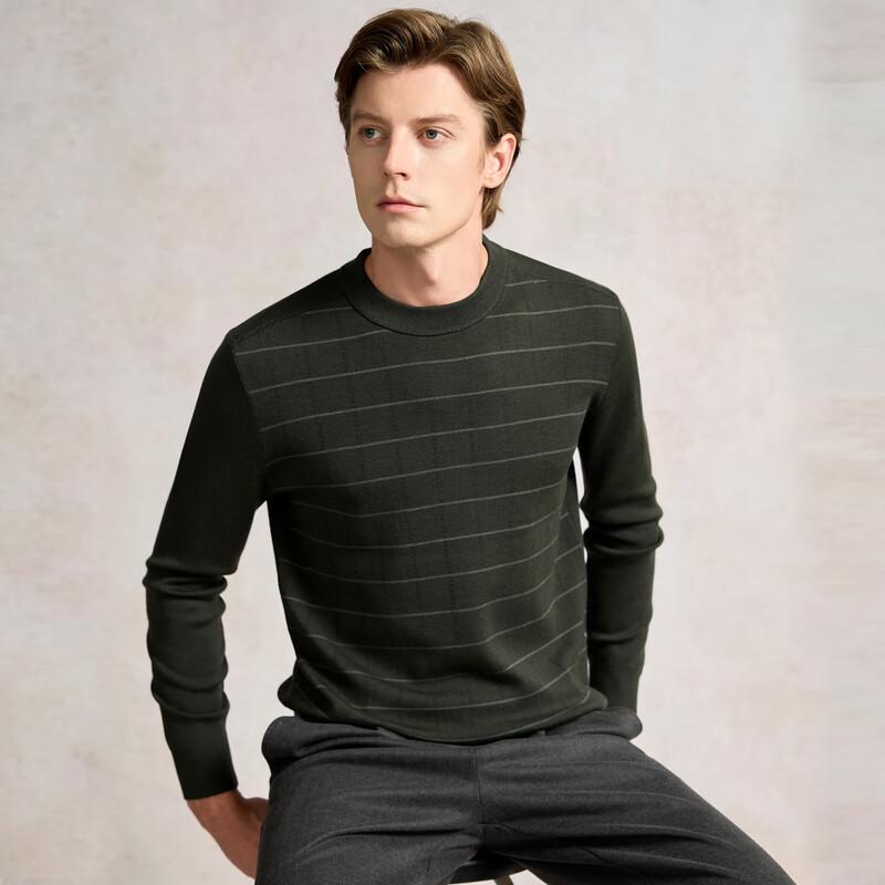 

LUOZI Men s 100% Lambswool Autumn/Winter 16-Gauge Thick Sweater L (175)