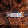 Classic Design 925 Sterling Silver Ring Natural Oval 5*7mm Opal Real Gemstone Fine Jewelry for Women Engagement and Wedding Gift