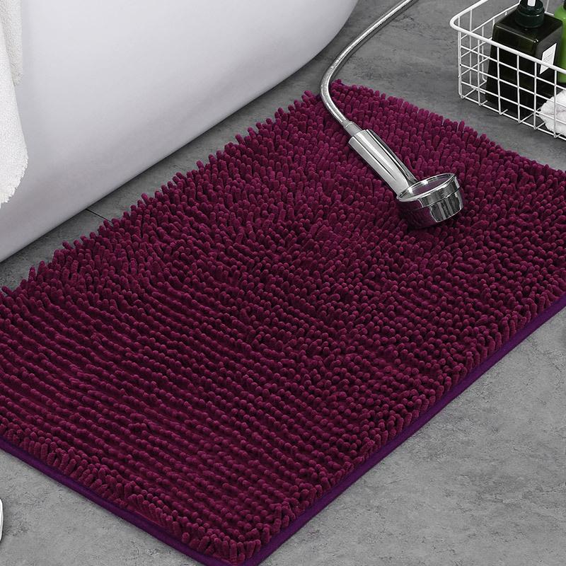 1 PCS Bathroom Rug Mat Non Slip Quick Dry Bath Mats Extra Thick and Super Absorbent Bath Rugs Microfiber Chenille Shower Carpet