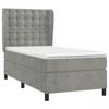 Exclusive House - Slatted Bed Base and Mattress Light Grey 100x200cm Velvet