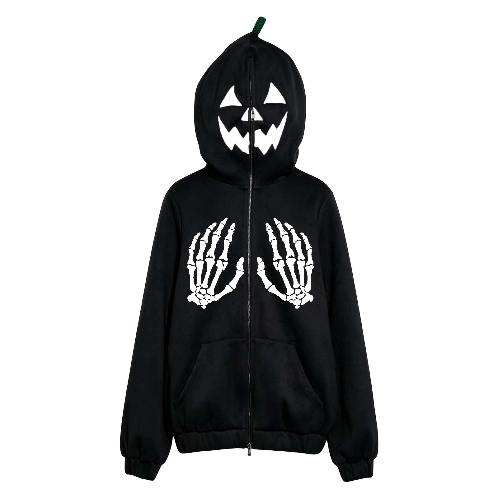 Women s Halloween Pumpkin Print Long Sleeve Sweatshirt Casual Costume Top M