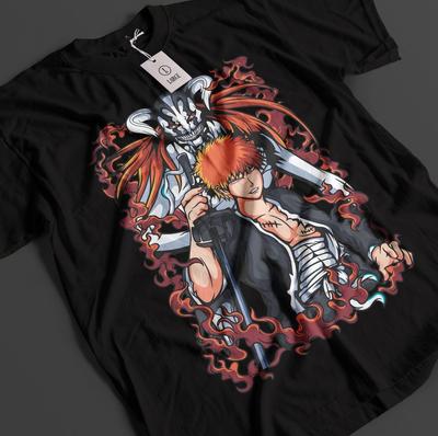 Bleach Anime Tričko Ichigo Bankai Tričko Byakuya Tričko Aizen Zaraki Unisex Tričko