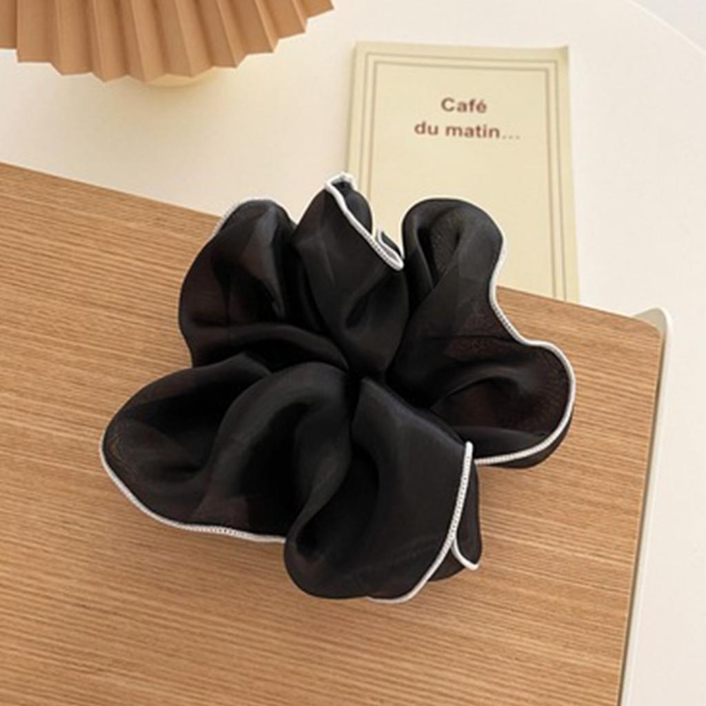 Oversized Gentle Sweet Scrunchies Women Floral Hair Ties Hair Rope Ponytail Holder Elastic Rubber Band For Girls Hair Accessorie