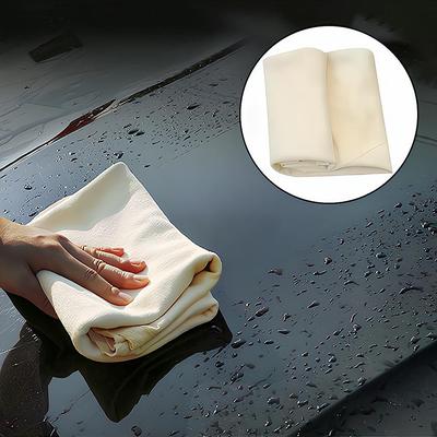Care Extra Large Auto Car Motorcycle Natural Drying Chamois 60 X 90cm Περίπου Δωρεάν Σχήμα Καθαρισμός Γνήσιο Δερμάτινο Πανί