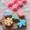 Silicone Candy Molds 6-Cavity Heat Resistant Baking Mould Christmas Silicone Candy Molds for Dessert Jellies Wax Melts Gummy
