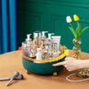 1pcs 360° Rotatable Storage Tray Spice Rack Cosmetics Multifunctional Countertop Storage Rack Kitchen Bathroom Supplies