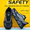 Fashion Safety Shoes New Rotating Button Steel Head Anti-smash Safety Shoes Work Site Factory Kevlar Soles Anti-puncture Work Shoes