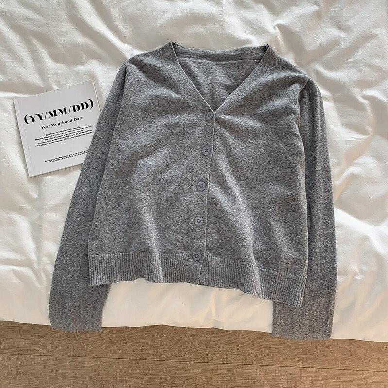 Autumn Fashion Vintage Sweater Winter Knit Cardigan For Women Tops V Neck Long Sleeve Coat Sweater Women Jacket 28673