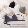 Southeast Asia Cross-border Hot Selling French Triangle Bra: Wireless, Fixed Cups, Thin Straps, Beautiful Back Design