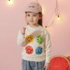 Spring Girls' Sweater Cute Smiley Face Pattern Casual Children Top