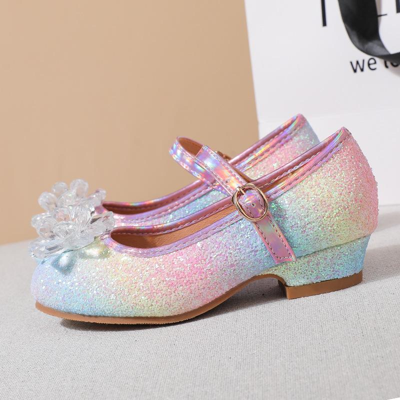 Mädchen Sandalen Strass Schmetterling Latein Tanz Kinderschuhe Kinder Hoher Absatz Prinzessin Schuhe Glitzer Leder Partykleid Hochzeit