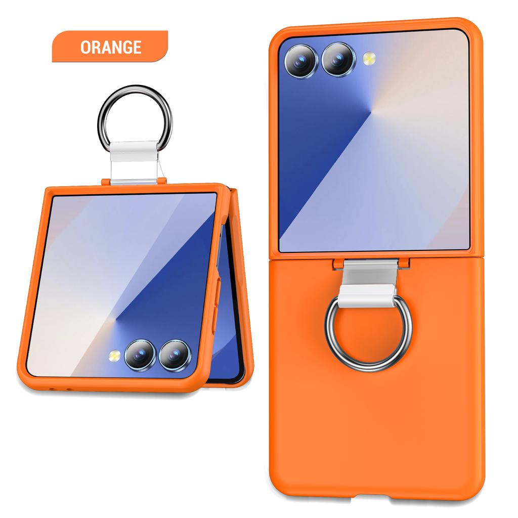 With Ring Holder Shockproof Phone Case For Galaxy Z Flip 7 6 5 4 3 5G For Samsung Z Flip7 ZFlip7 Flip6 Hard PC Armor Back Cover
