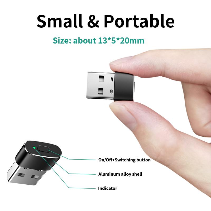 Unnlink Mouse Jiggler Undetectable Metal USB Mouse Mover Shaker Simulator Driver-Free Keep Computer PC Laptop Awake