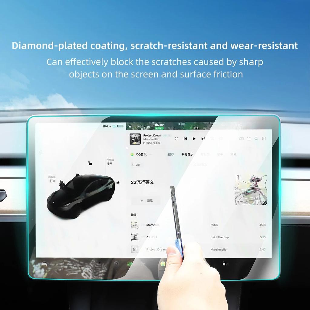 Center Control Touchscreen Car Navigation Touch Screen Protective Film For Tesla Model 3 Y 2023 Model X S 2022 Tempered Film