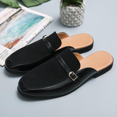 Große Größe 46 47 48 Halbschuhe für Herren Lederschuhe Herren Pantoletten Herren Freizeitschuhe Mode Rückenfreie Slipper Hausschuhe Herren Pantoletten