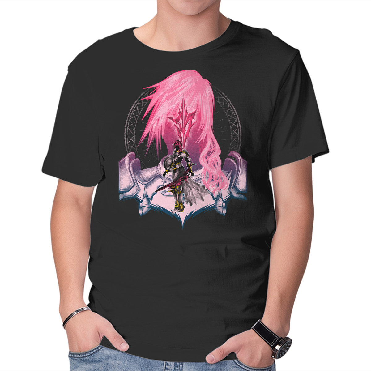 Unisex Crew Neck T-Shirt Lightning Is Returned Graphic Short Sleeve Casual Tee S