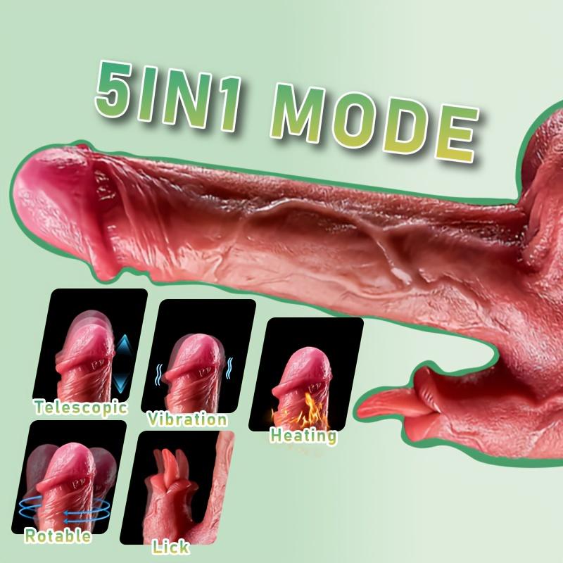 8.66 Silicone Vibrating Massager,Strong Suction Cup,USB Rechargeable,10 Vibration 10 Thrust Modes,G-Spot Stimulation,Remote Control,Couples' Gift"