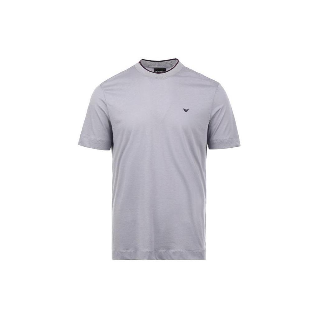 EMPORIO ARMANI SS24 T Shirt Men's Gray Blue 3D1T73-1JPZZ-08B6