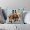 Three Alpaca Butts Square Pillowcase Polyester Linen Velvet Creative Zip Decorative Pillow Case Home Cushion Case Wholesale