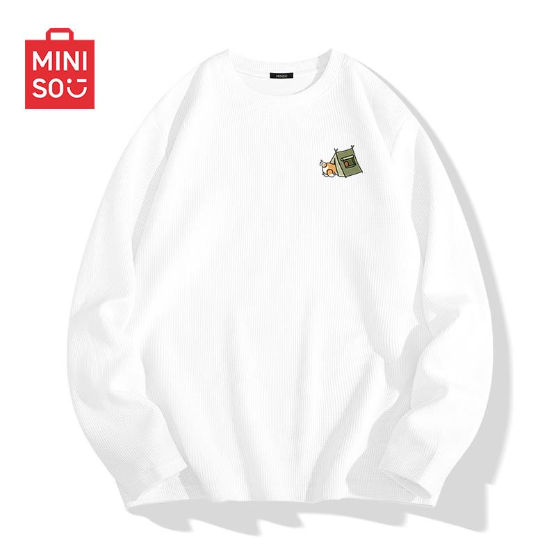 

MINISO Men s Relaxed Fit Long Sleeve T-Shirt 4XL