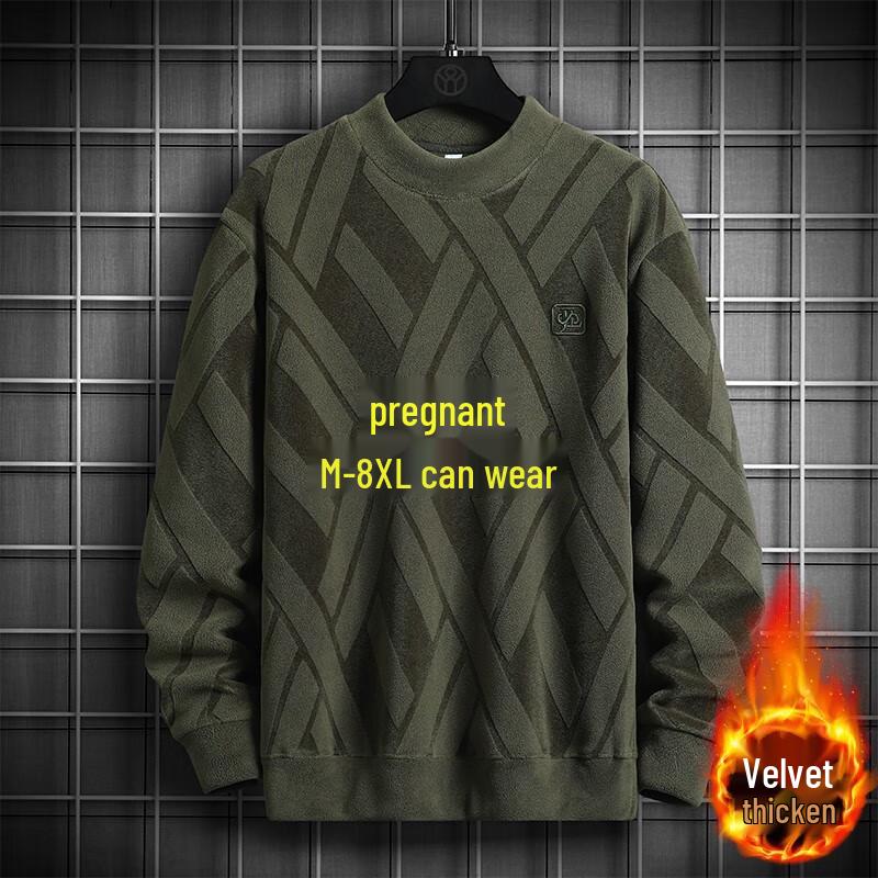 

Men s Winter Fleece-Lined Pullover Sweater 8XL