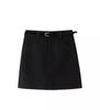 Plus Size Coffee Woolen Pencil Skirt for Women - High Waist, Slimming, A-line, Short Skirt for Spring & Autumn