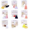 6 Pair/set Shell Earrings For Women Boho Fashion Flower Long Tassel Drop Earring Beach Jewelry Gift