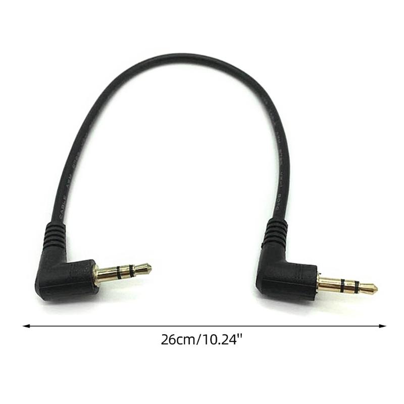 3.5mm Male to Male Stereo AudiosCable 90Degree Angled 3Poles Fit for Car Headphone Auxiliary Cord Wire Converter MP3/MP4