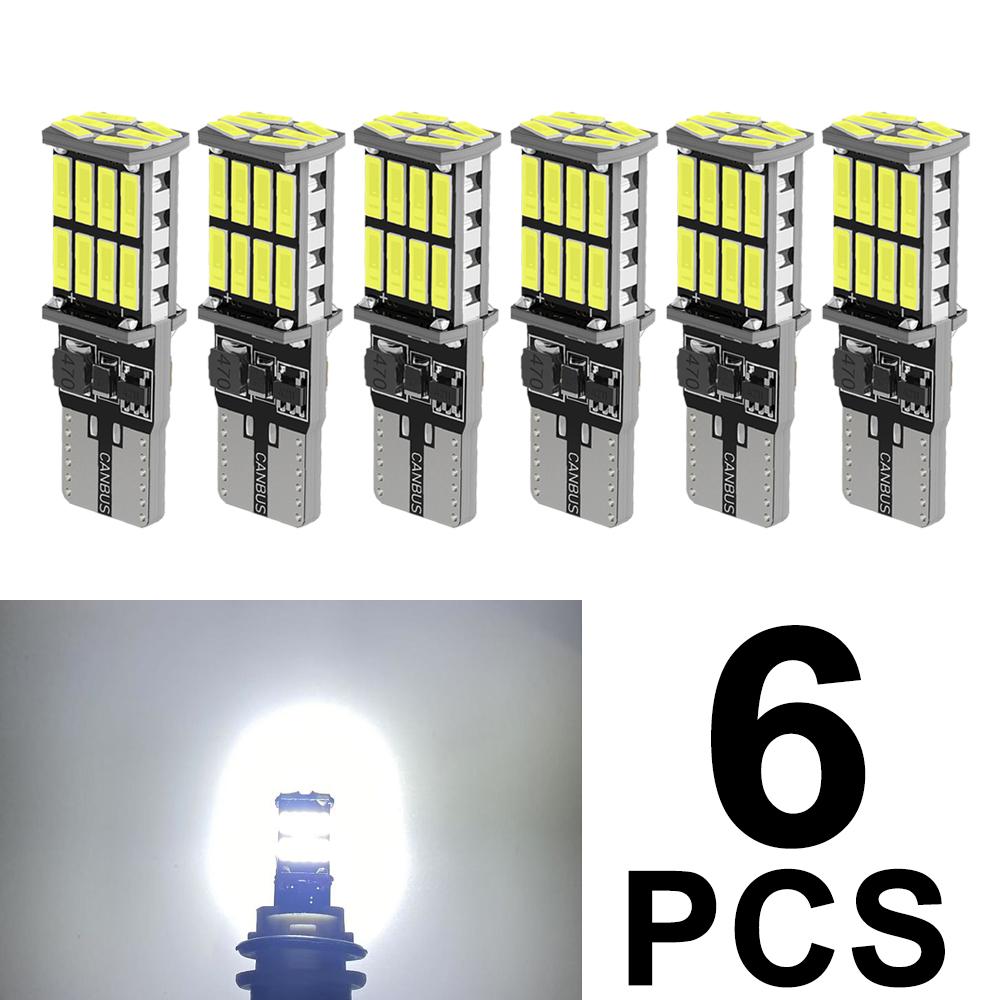 2/4/10 PCS T10 W5W LED Bulbs Canbus 12V/24V 4014-26SMD 6500K Car Signal Lights Interior Dome Door Trunk License Wedge Side LampsTurn Signal 2