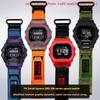 For Casio g-shock 3506 GBD-200SM GBD-200 nylon canvas Modified Watch Strap Gbd 200 Men Watchband Stainless steel ring bracelet