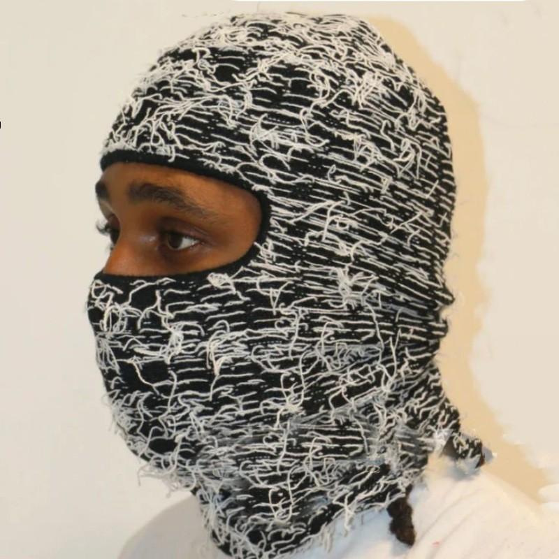 Passamontagna Invernale Lavorato a Maglia Mimetico Cappello Unisex Caldo Antivento Copricapo Per Uomini Donne