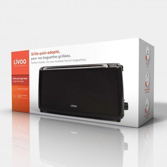 LIVOO - Grille-pain large fente - DOD168N