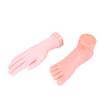 Nail Art Training Practice Hand Foot Silicone Fake Hand Foot Manicure Practice Display Tool for Beginners Professional