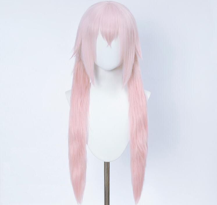 

Аниме 60 см женские парики игра Arknights Ansel косплей парик длинные розовые парики термостойкий синтетический парик 60cm розовый