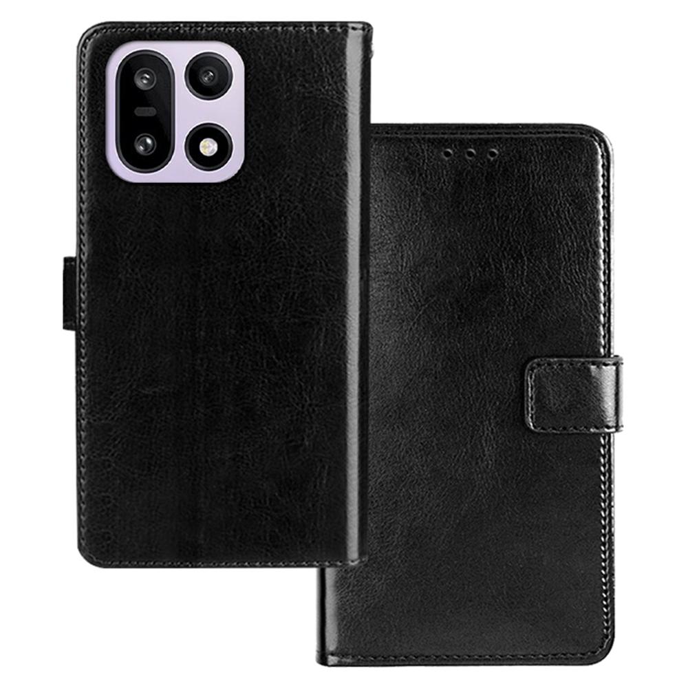 IDEWEI Чехол-бумажник для OnePlus 15 5G, кожаная обложка для телефона, текстура Crazy Horse